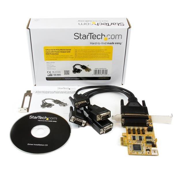 Aanbieding Insteekkaarten. StarTech 4x ESD Seriele RS232 LP PCI-E