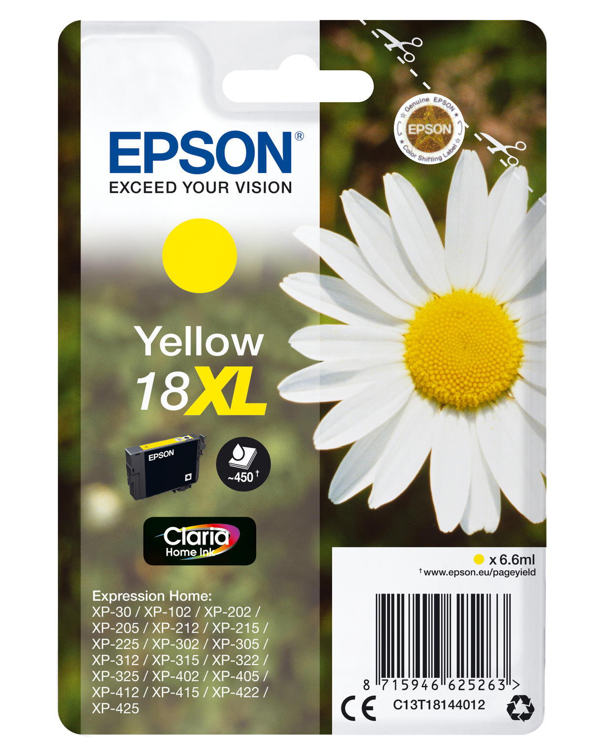 Aanbieding Cartridges. Epson 18XL geel