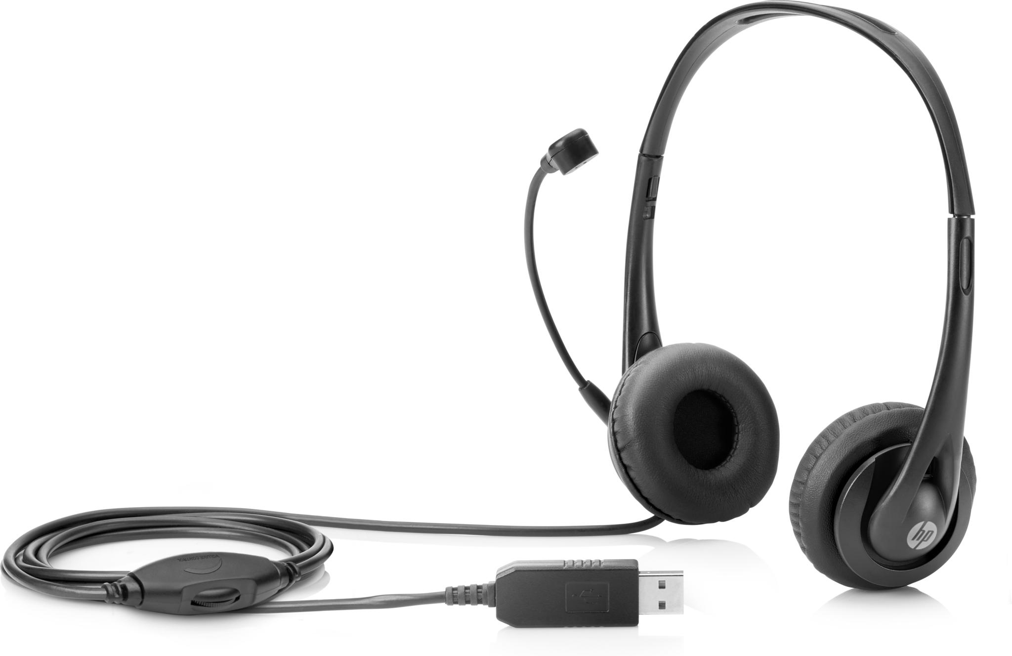 Aanbieding Koptelefoons. HP Stereo USB headset