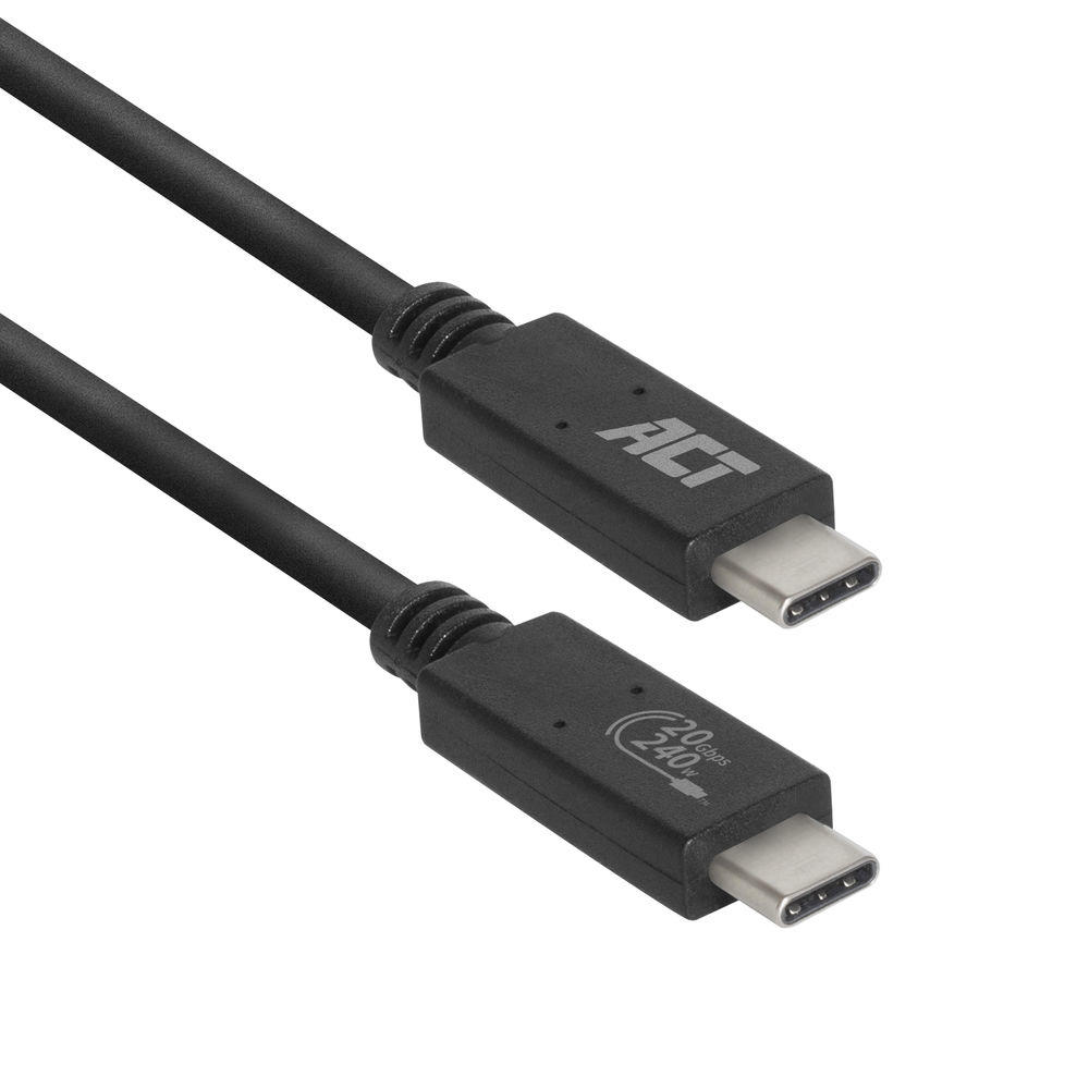 Aanbieding USB kabels. ACT USB-C USB4 20Gbps kabel M/M 1m