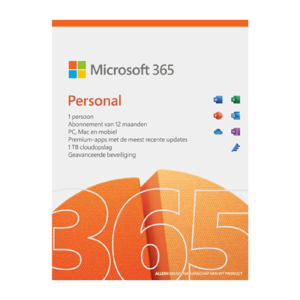 Aanbieding Microsoft 365 Office. Microsoft 365 Personal 1 gebruiker