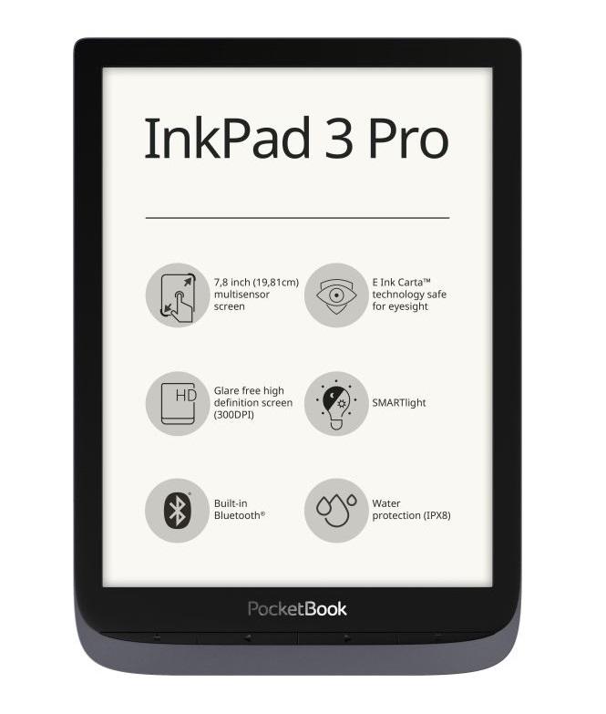 Aanbieding eReaders. PocketBook InkPad 3 Pro e-Reader grijs