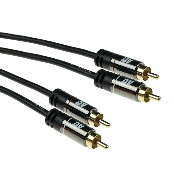 Aanbieding AV kabels. ACT 2x Tulp naar 2x Tulp kabel M/M 3m