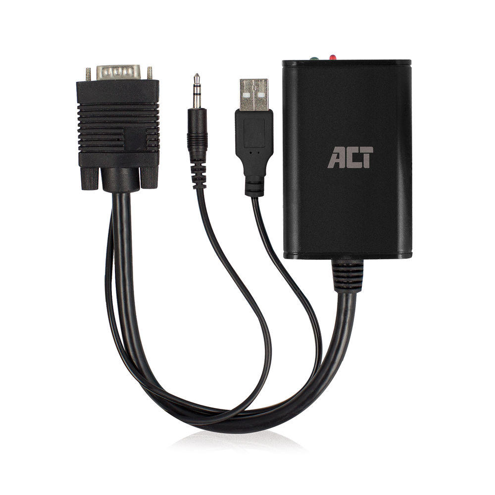 Aanbieding VGA converters. ACT VGA naar HDMI adapter met audio