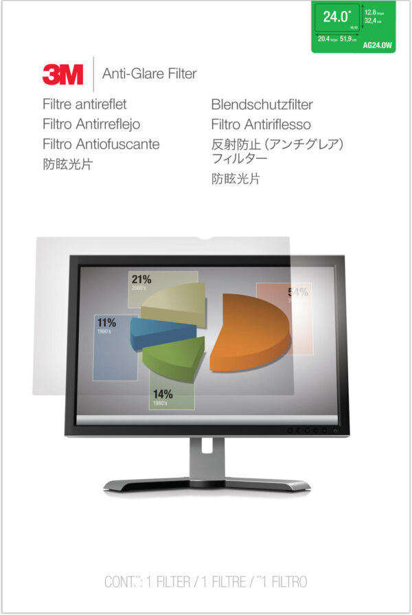Aanbieding Privacy Screen Monitoren / Laptop. 3M Anti-Glare filter voor 24" monitor